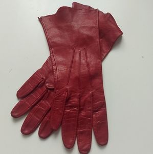 Paris Glove - TABLE CUT - red leather gloves